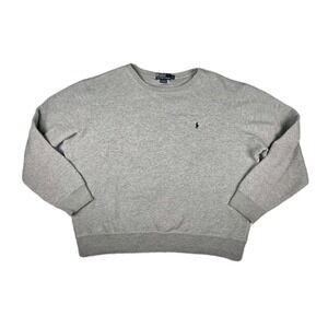 Vintage Polo Ralph Lauren Crewneck Sweatshirt Mens XL Gray Pony 90s Preppy